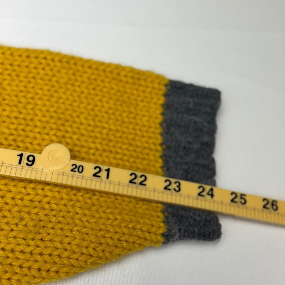 Vintage Susann D. Fuzzy Yellow Stripe Wool Blend Sweater S Colorblock Pullover - Picture 6 of 7